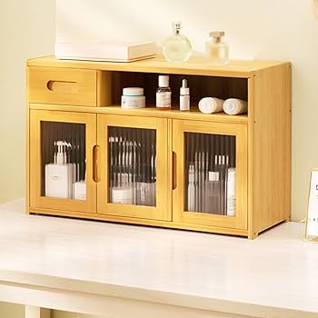 Amazon.co.jp: MJKQ9 ミニ食器棚 ショーケース 42*23*39cm 扉